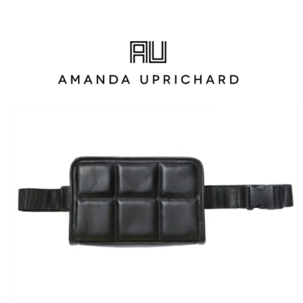 Amanda Uprichard Quilted Black Waist Bag